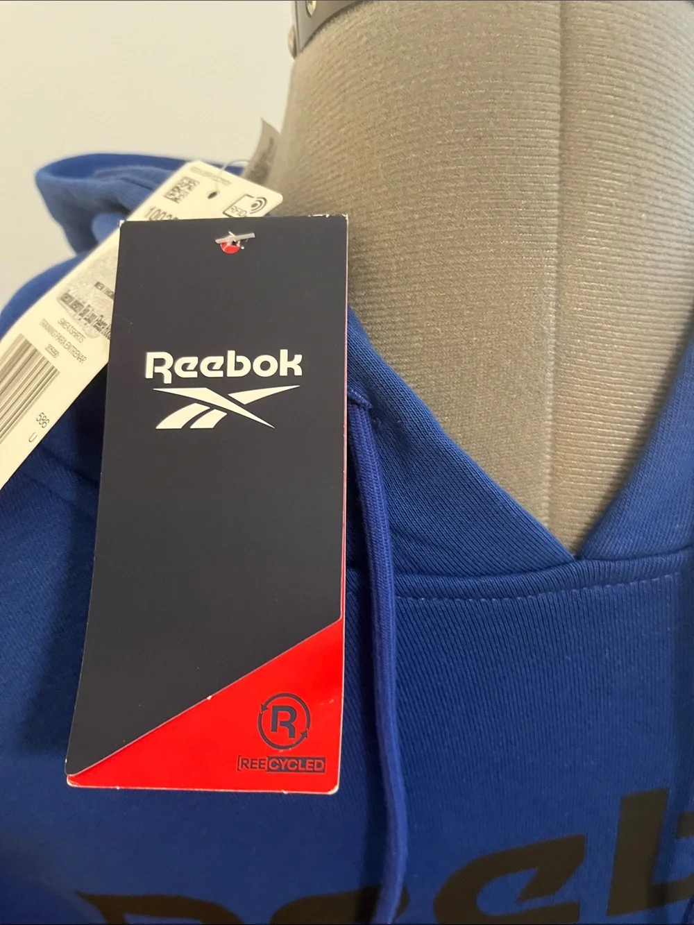 Reebok Men's Royal Blue Logo Crewneck Hoodie - Picture 2 of 5